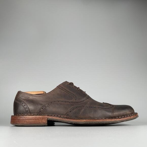 Sebago Handcrafted Men’s Size 8 D Brown Leather Brogue Oxfords Dress Shoes GUC main image 4